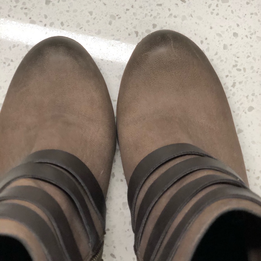 BP. Brown Strappy Ankle Booties - Picture 6 of 8